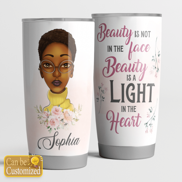 Personalized For Black Girl For Black Queen Yellow Glasses Girl All Over Print 3D Tumbler