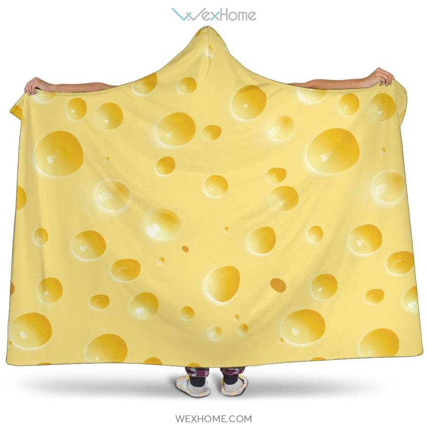 Cheese Texture Hooded Blanket