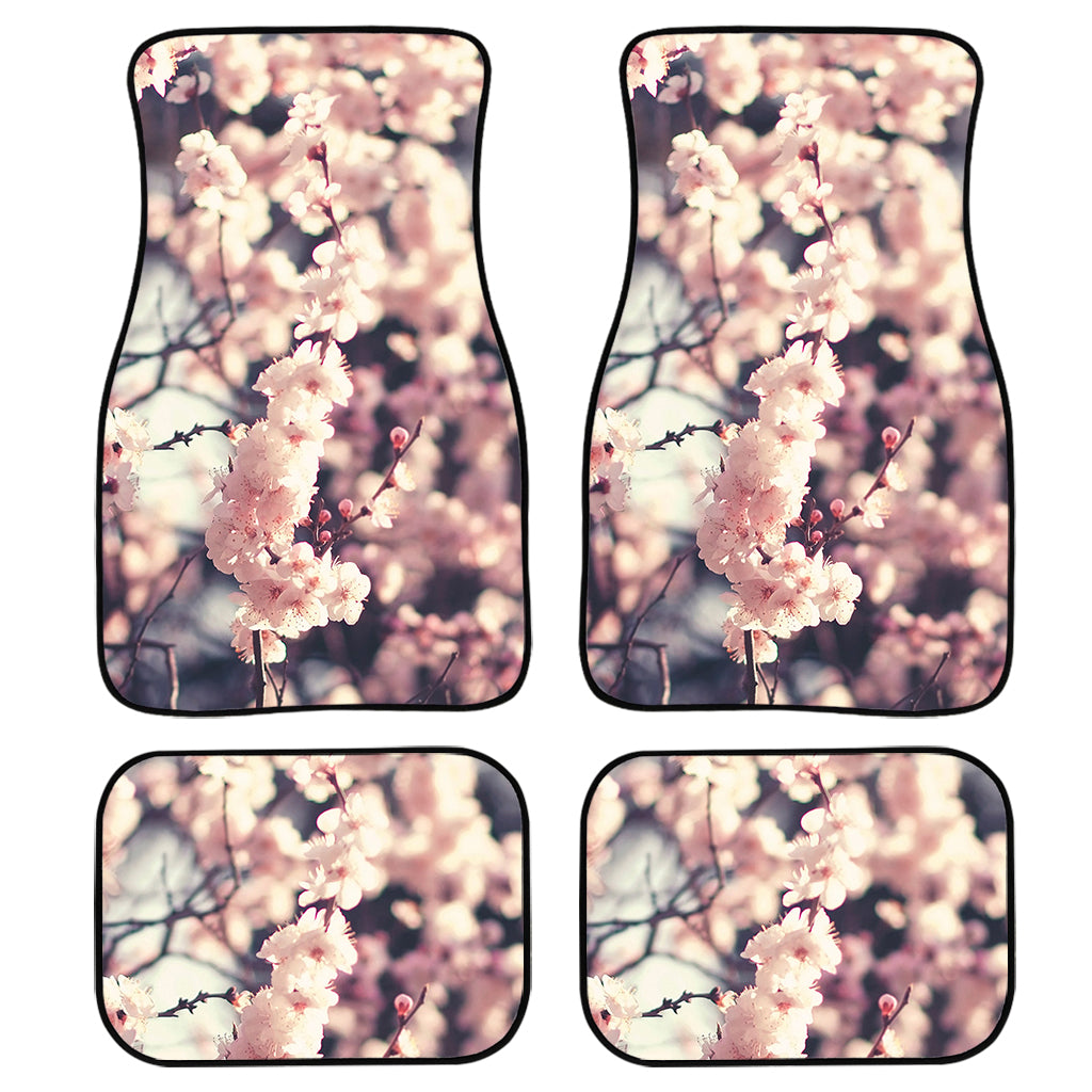 Sakura Cherry Blossom Print Front And Back Car Floor Mats, Front Car Mat