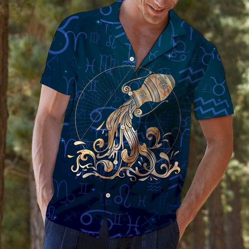 Aquarius Zodiac Hawaiian Shirt Pre10294