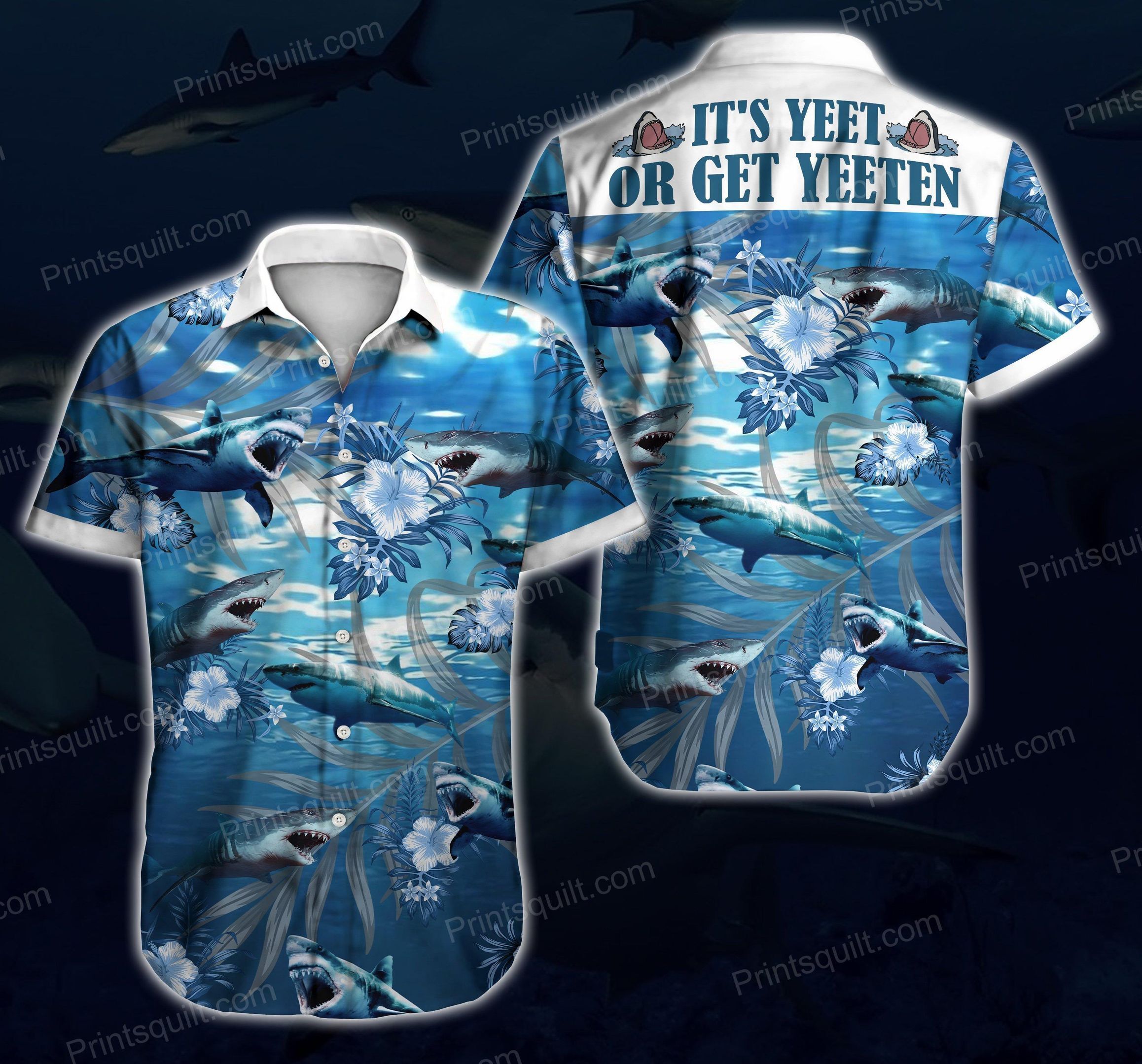 Sharks Lovers 3D Hawaii Shirt V11 Summer Button Up Shirt For Men Beach Wear Short Sleeve Hawaii Shirt