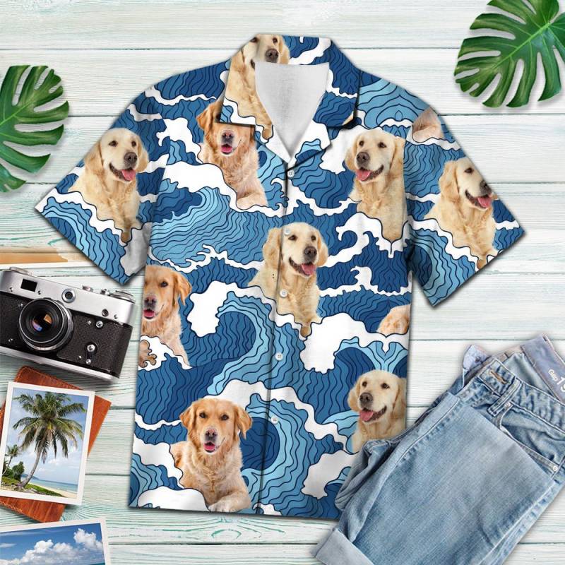 Golden Retriever Wave Hawaii Shirt Ha41865