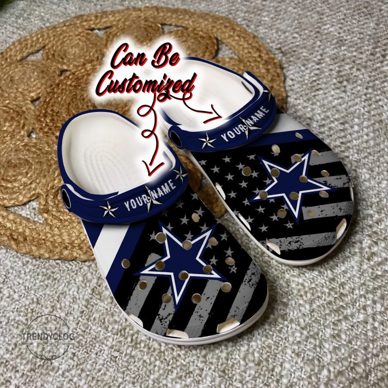 Football Personalized DCowboys American Flag Clog Shoes