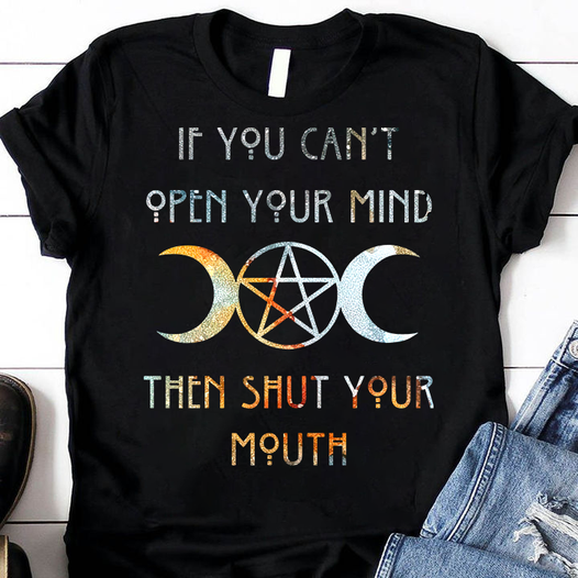 If You Can Open Your Mind Then Shut Your Mouth Moon Star Gift Standard/Premium T-Shirt