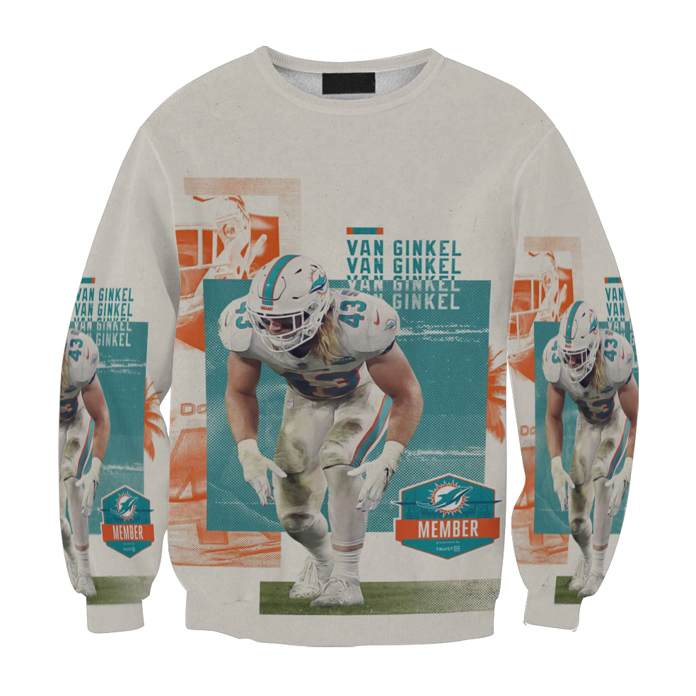 Miami Dolphins Andrew Van Ginkel1 Gift For Fan 3D Full Printing Sweatshirt