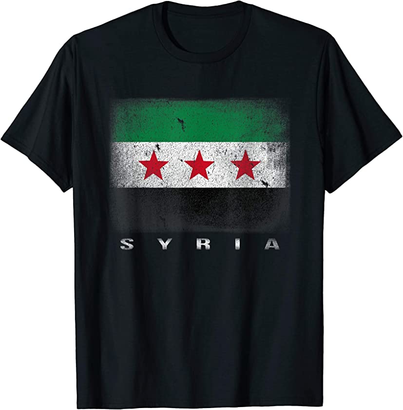 Vintage Syrian Flag T-shirt Syria Love