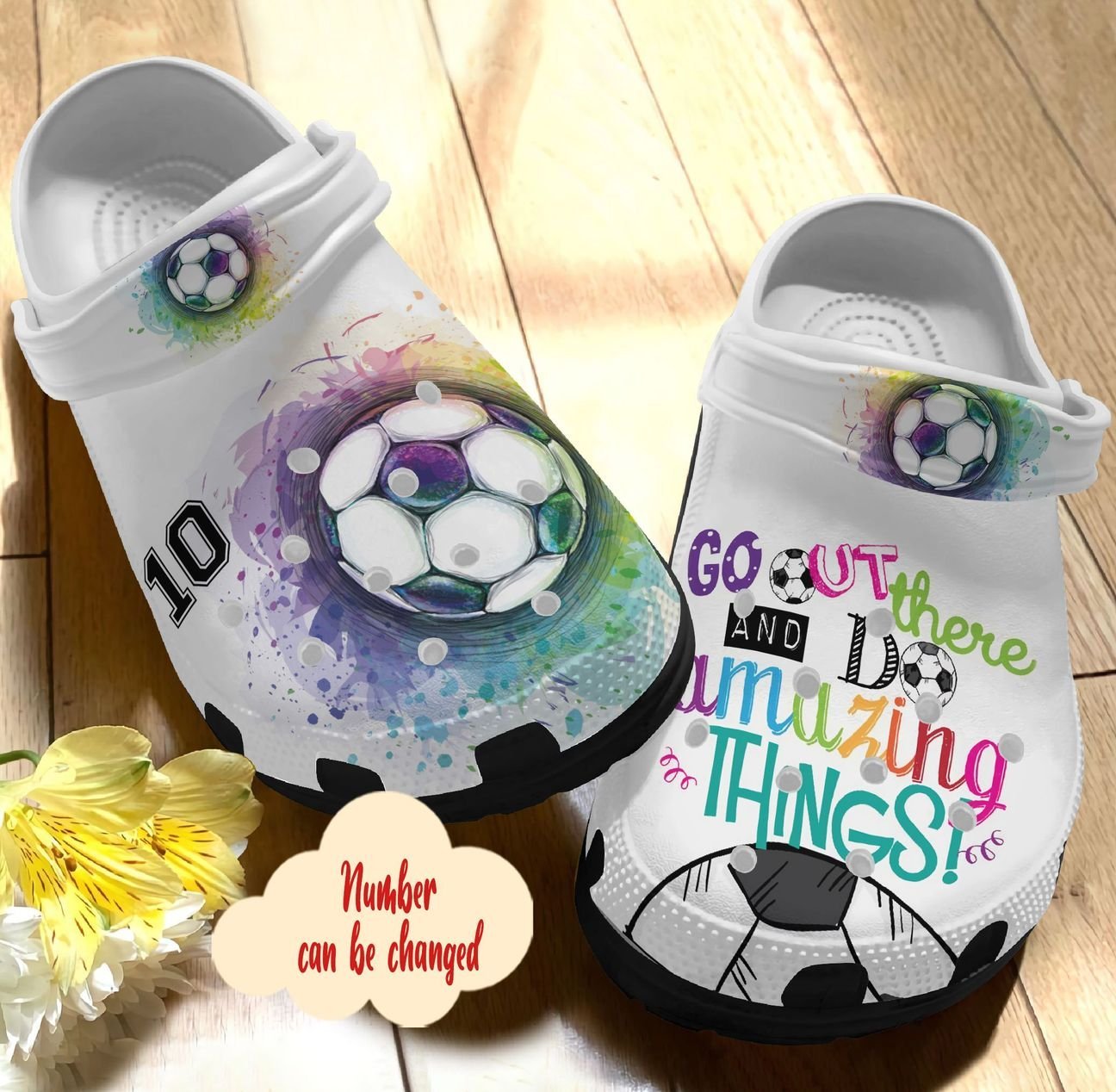 Soccer Personalized Clog, Custom Name, Text, Color, Number Fashion Style For Women, Men, Kid, Print 3D Do Amazing Things