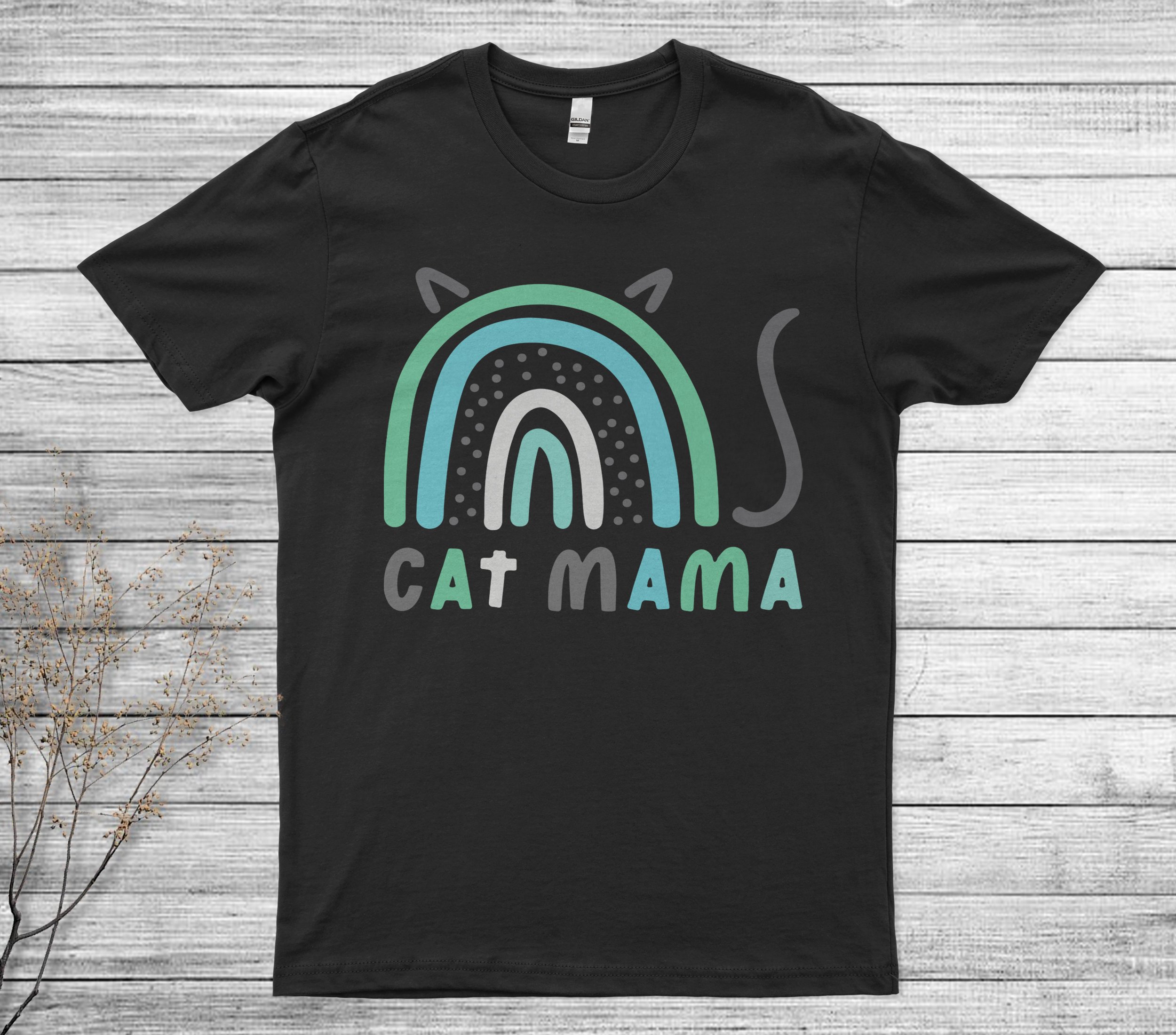 Cat Mama Rainbow, Mothers Day Unisex T-shirt