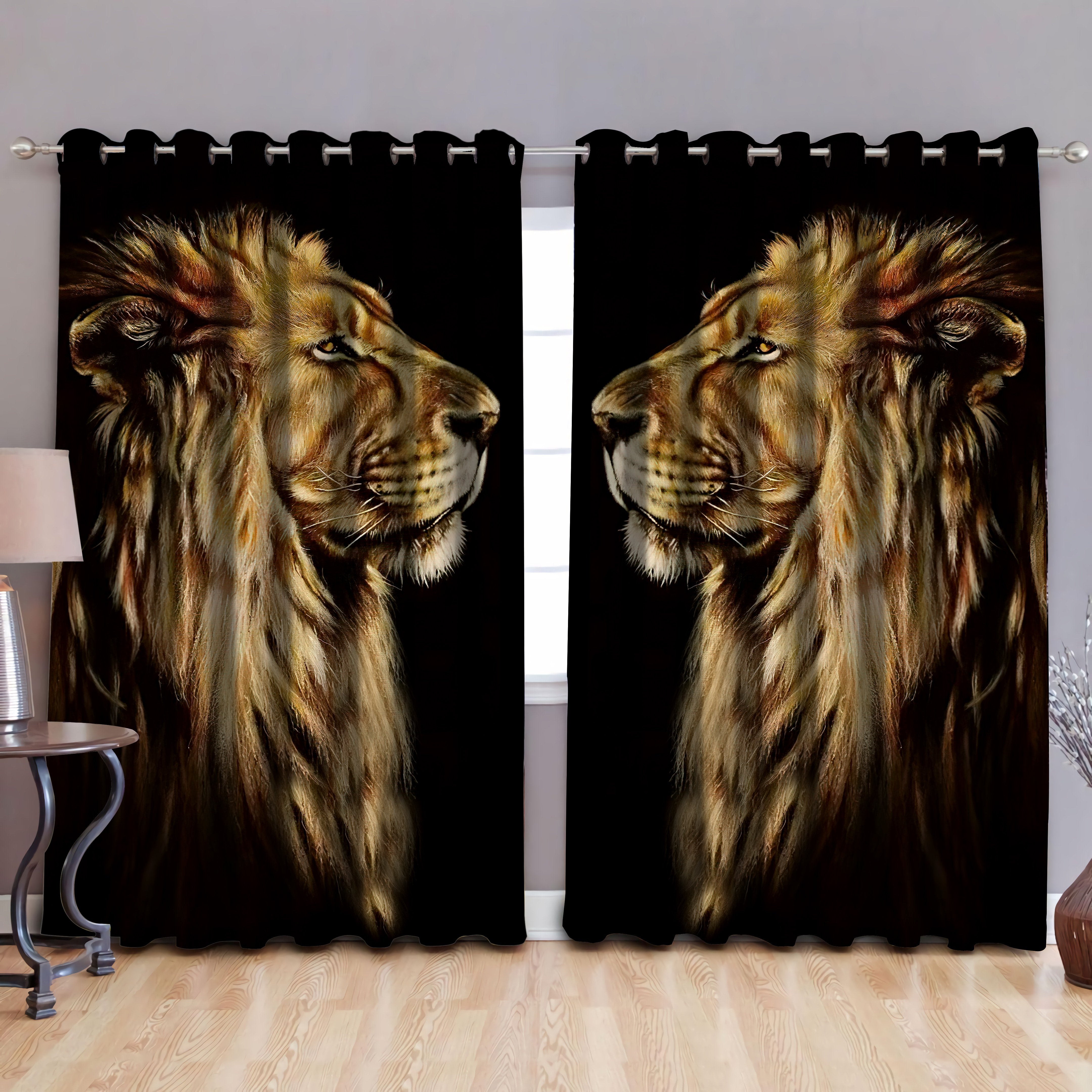 Tmarc Tee Lion Window Curtains