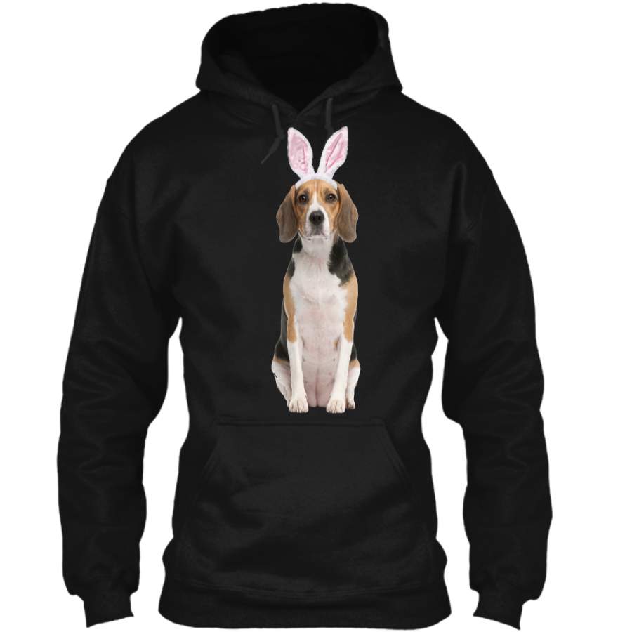 Beagle Wearing Easter Bunny Ears Dog T-Shirt Pullover Hoodie 8 oz