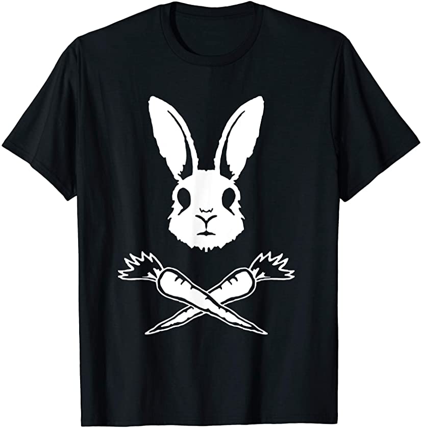 Skull Rabbit Crossbones Carrots Easter T-Shirt