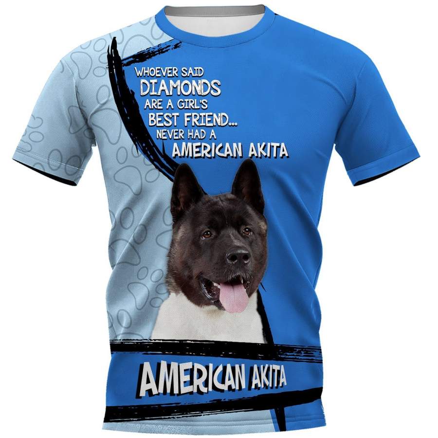 AMERICAN AKITA Diamond 3D Full Printing