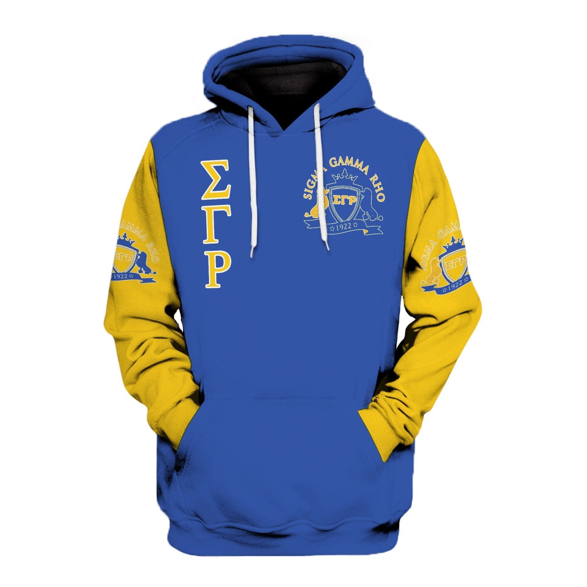 Sorority Hoodie – Lux Sigma Gamma Rho Poodle Blue Yellow Hoodie