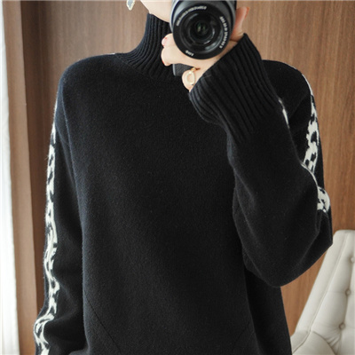 Turtleneck Cashmere Sweater Women’s Autumn Winter New 100% Pure Wool Sweater Korean Loose Large Size Knitted Top Female Hot Sell alx