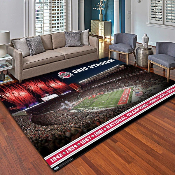 Collegiate The Ohio State University Stadium Area Rug, Living Room Carpet