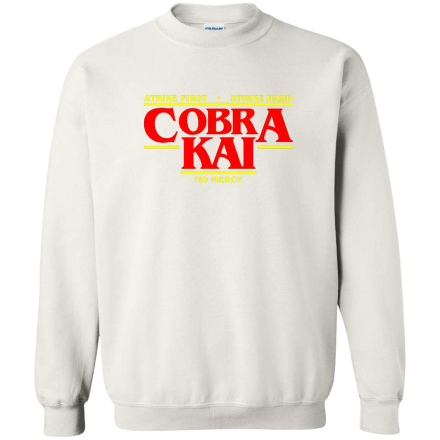 AGR Cobra Kai – Strike First, Hard, No mercy Crewneck Pullover Sweatshirt