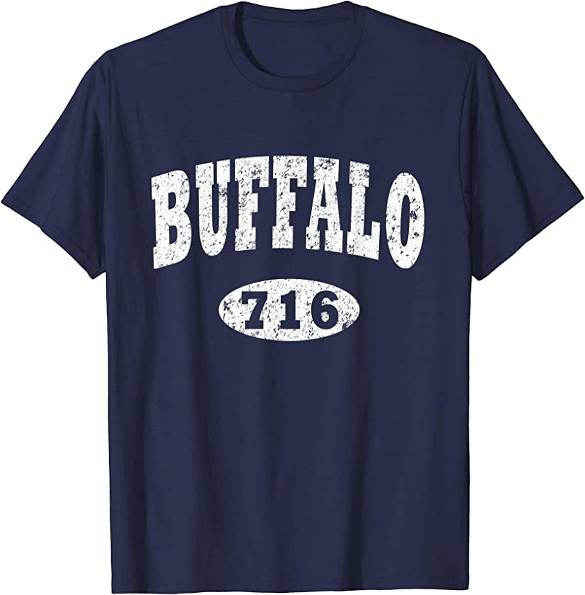 Buffalo 716 Shirt. Vintage BFLO WNY Distressed B-Lo T-Shirt