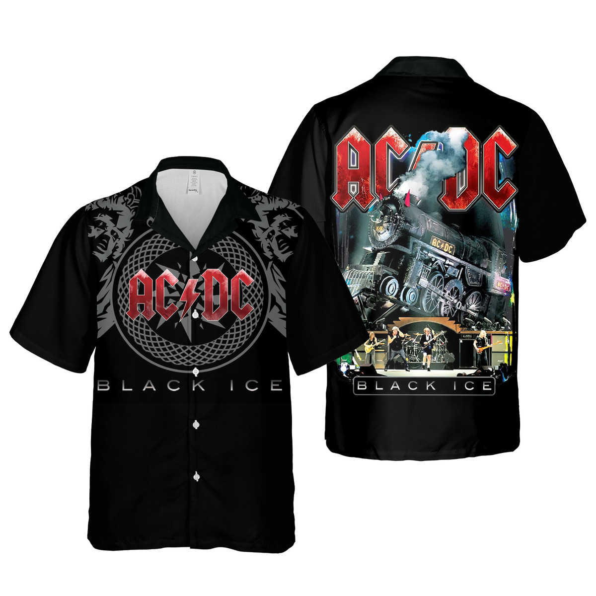 Ac&Dc In Stage Black Ice Rock Music Cuban Shirt Premium Hawaiian Shirt