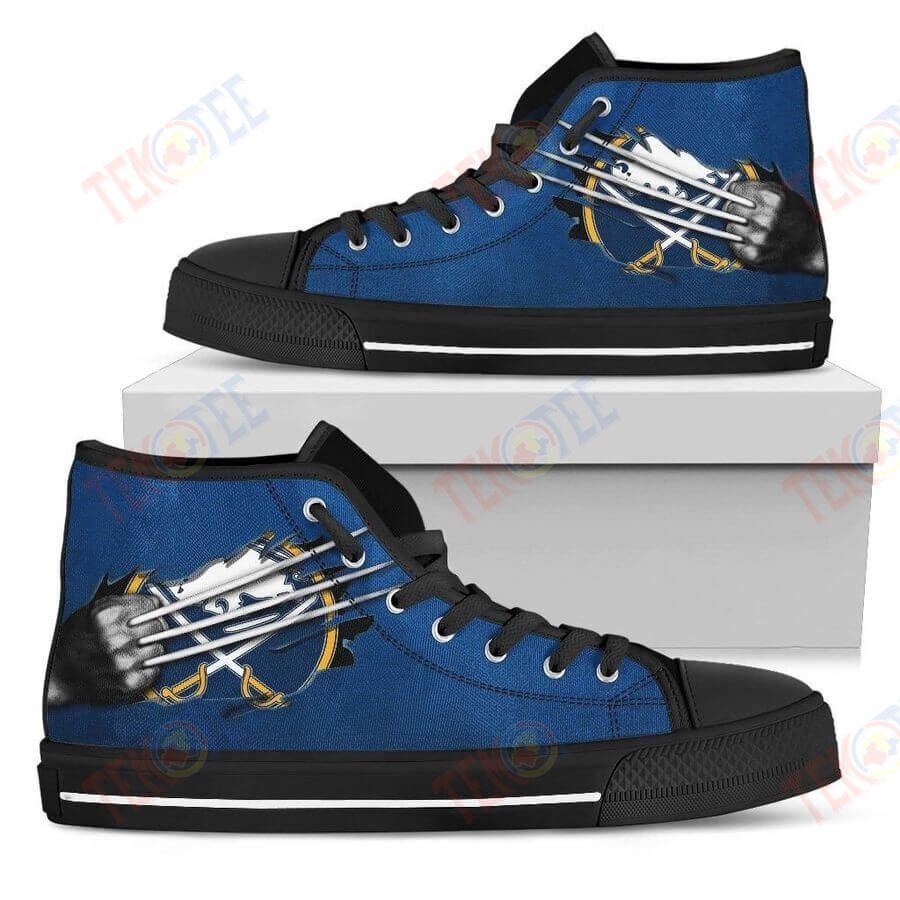 Mens Womens Scratch Of The Wolf Buffalo Sabres High Top Shoes TMT211