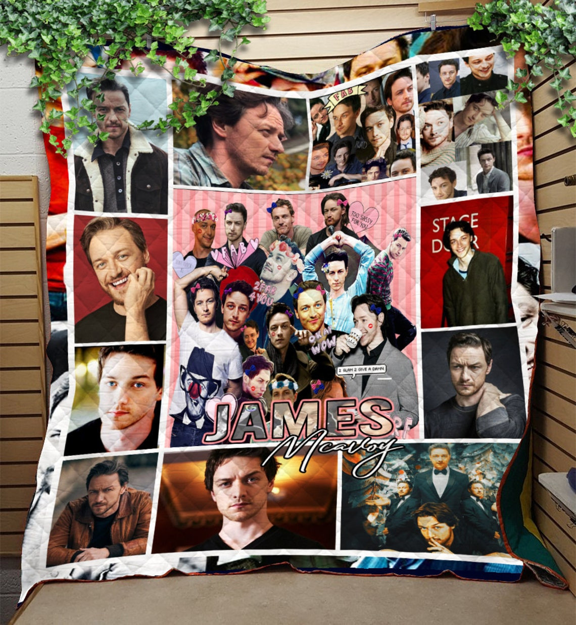 James Mcavoy Quilt, James Mcavoy Fan Gift, Christmas Blanket, Gift For James Mcavoy Fan, Quilt Blanket