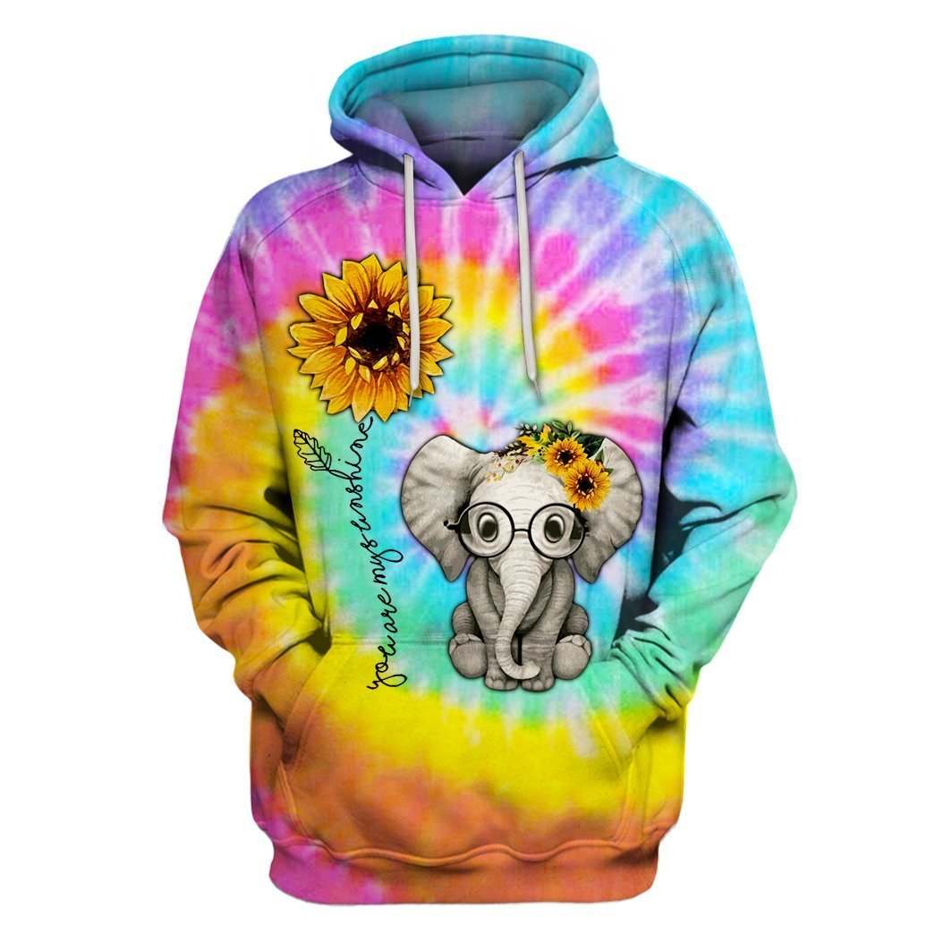 Hippie You Are My Sunshine Elephant 3D All Over Printed Shirt, Sweatshirt, Hoodie, Bomber Jacket Size S – 5Xl