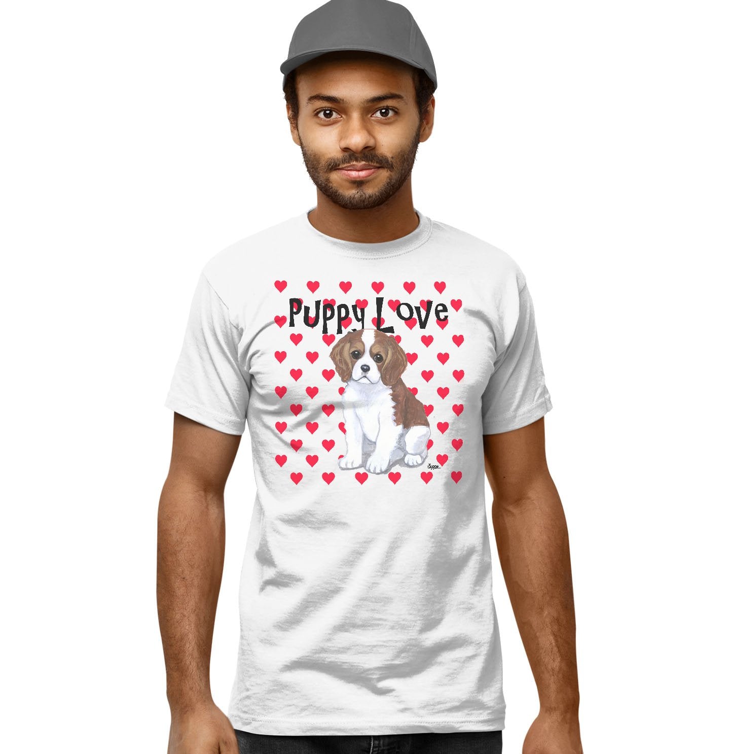 Cavalier Puppy Love – Adult Unisex T-Shirt