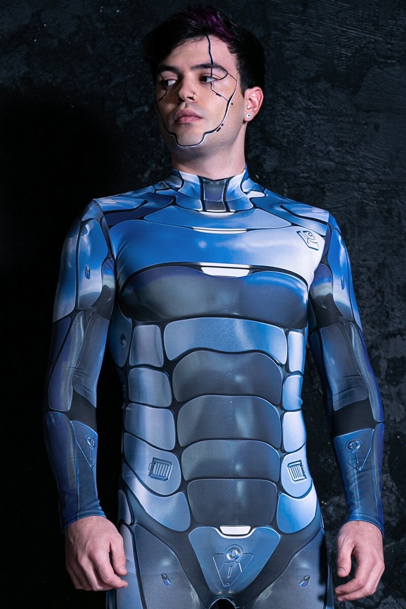 Robot Costume for Men, Male Cosplay Costume, Halloween Costume Men, Couple Halloween Costumes, Cyberpunk Men Costume, Sci-fi Clothing