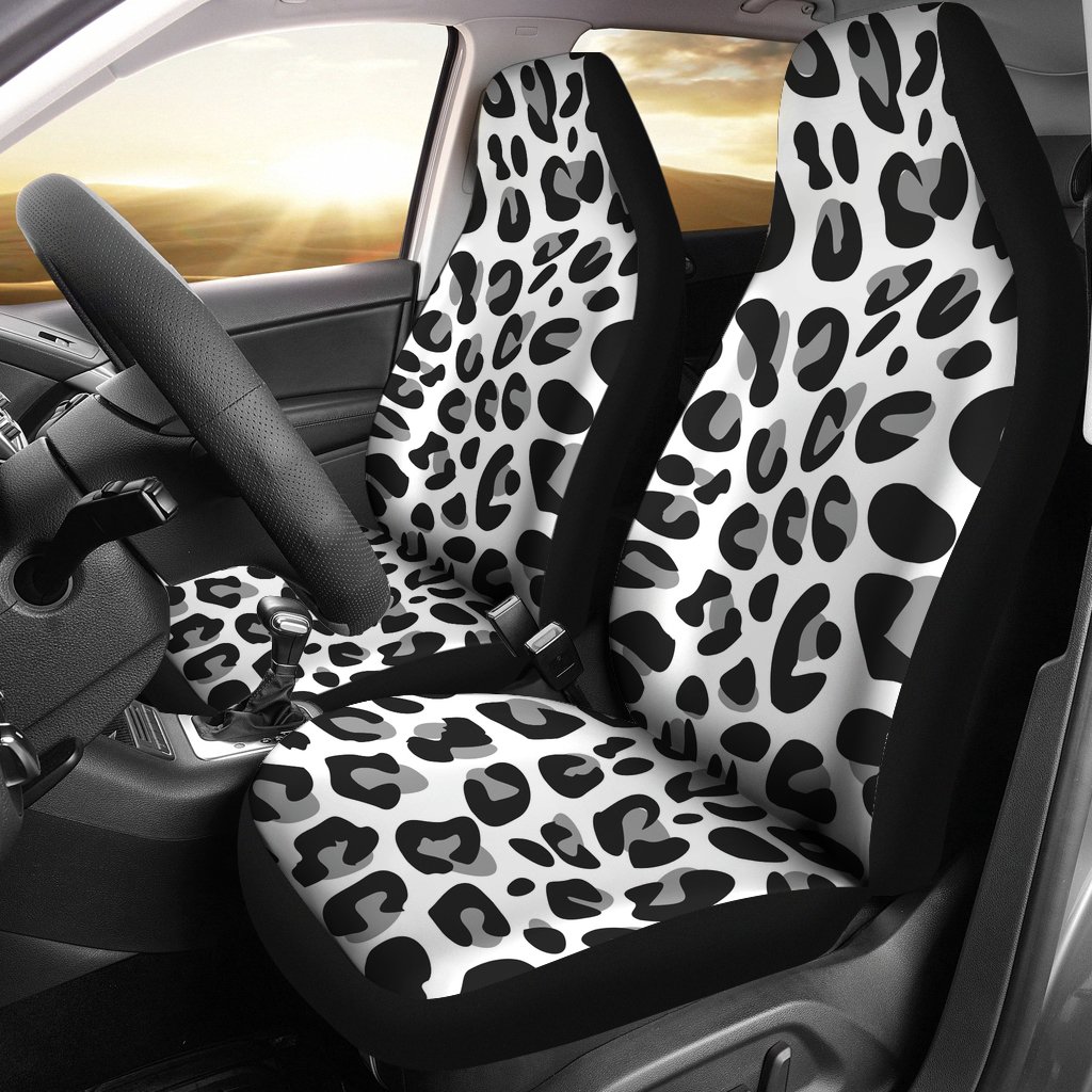 Snow Leopard Skin Print  Universal Fit Car Seat Covers