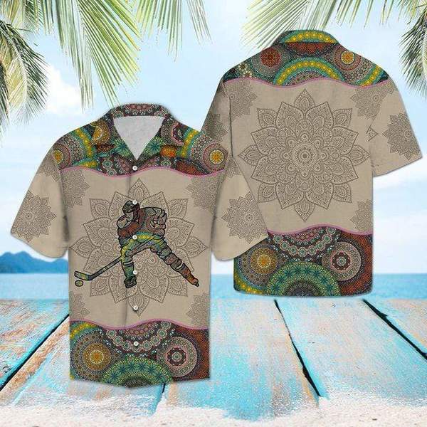 Vintage Bohemian Hockey Aloha Hawaii Shirt For Men Women Ha71141