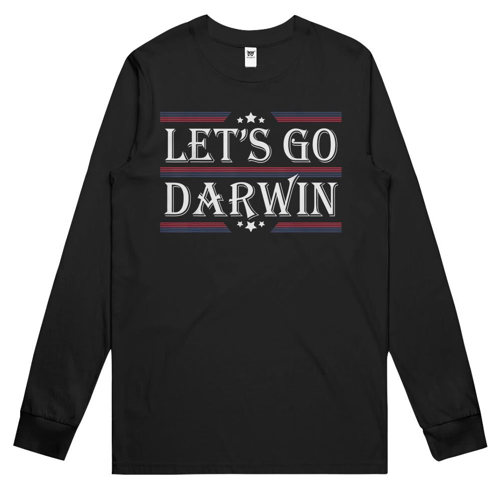 Let’S Go Darwin Sarcastic Saying Usa Flag Lets Go Darwin (1) Long Sleeve T Shirts