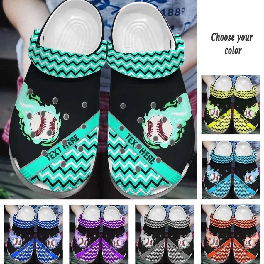 Baseball Personalize Clog Custom Crocss Fashionstyle Comfortable For Women Men Kid Print 3D Colorful Baseball