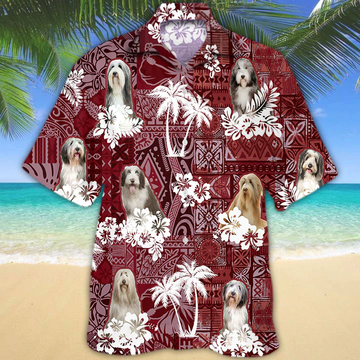 Bearded Collie Red Hawaii Animal Summer Dog Lover Hawaii Shirt Men Ha111080