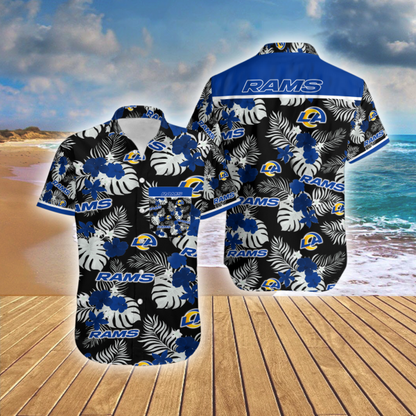 Hawaii Shirt Island Los Angeles Rams Summer Button Up Shirt S2159