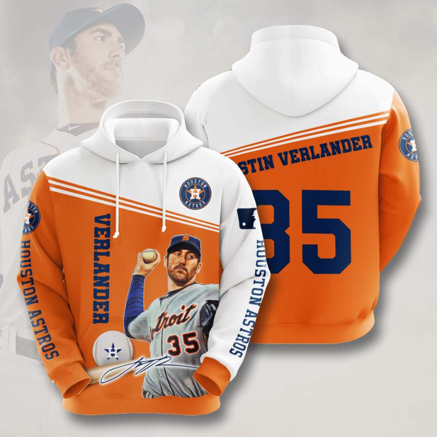 Houston Astros Justin Verlander Hoodie Unisex 3D All Over Print