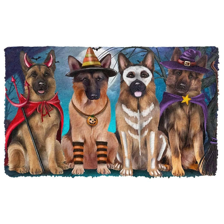 Waybackapparel German Shepherd Halloween Custom 3D Doormat