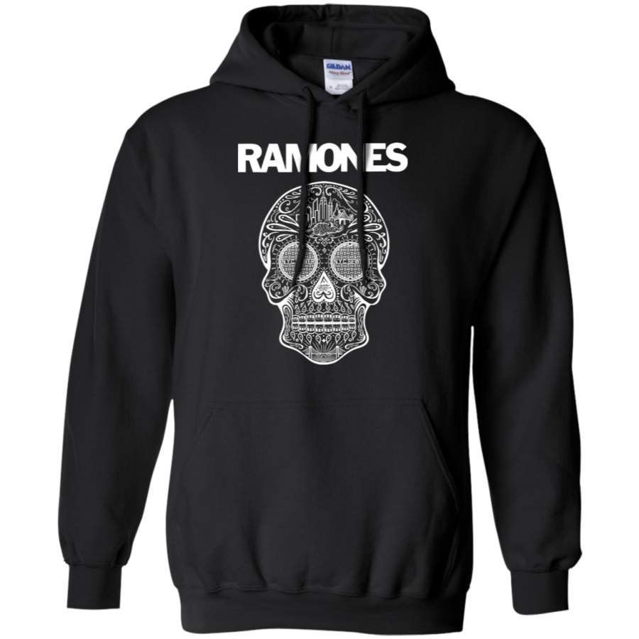 Ramones Sugar Skull Logo Pullover Hoodie