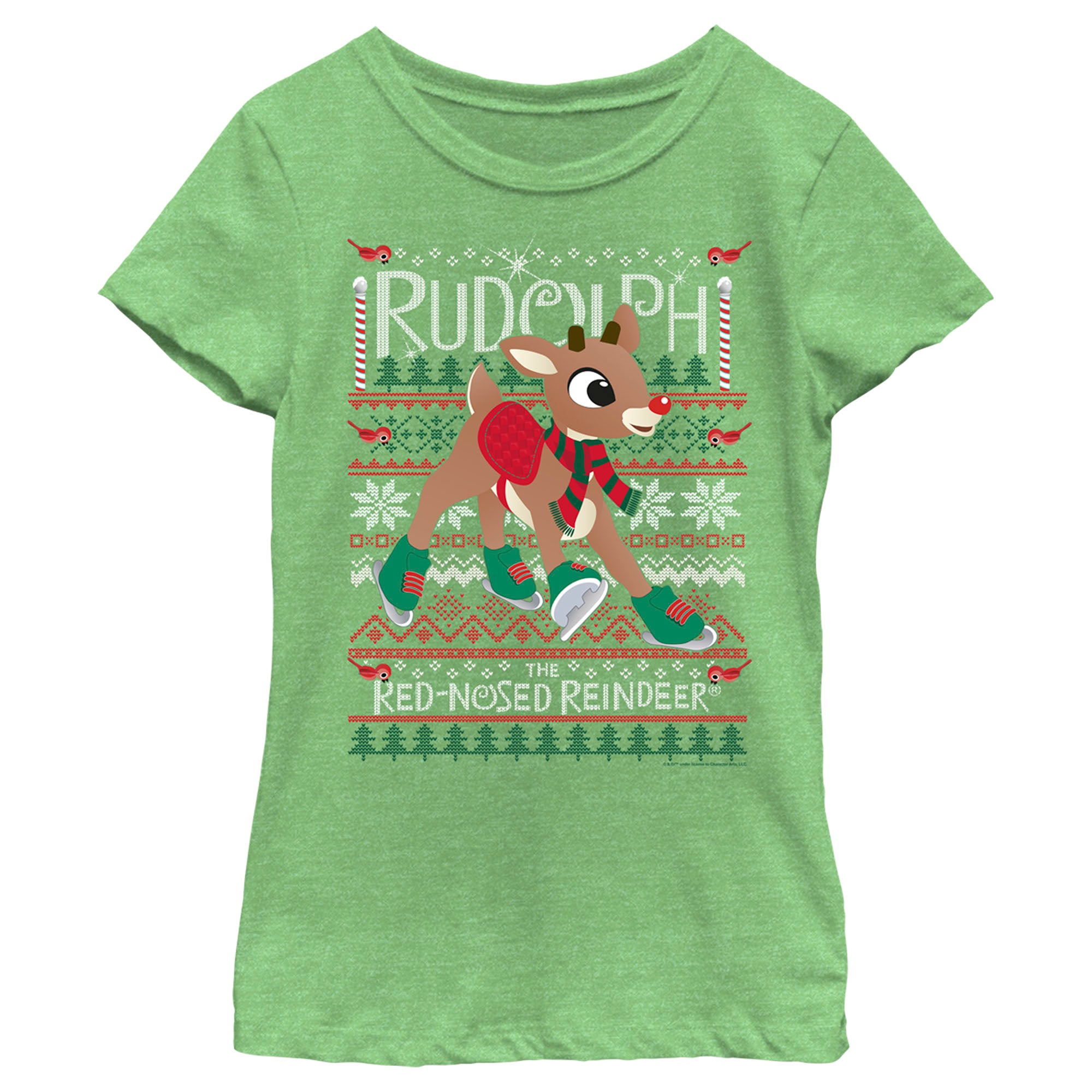 Rudolph The Red-Nosed Reindeer Girl’S Ugly Sweater  T-Shirt