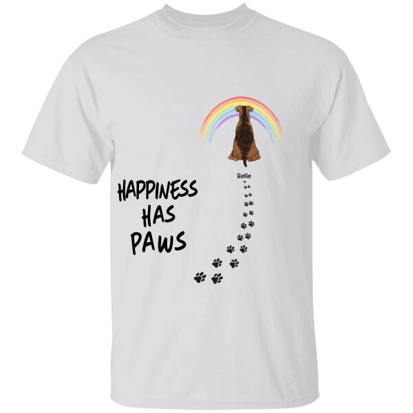 Happiness Has Paws Personalized T-Shirt Ts-Nb788