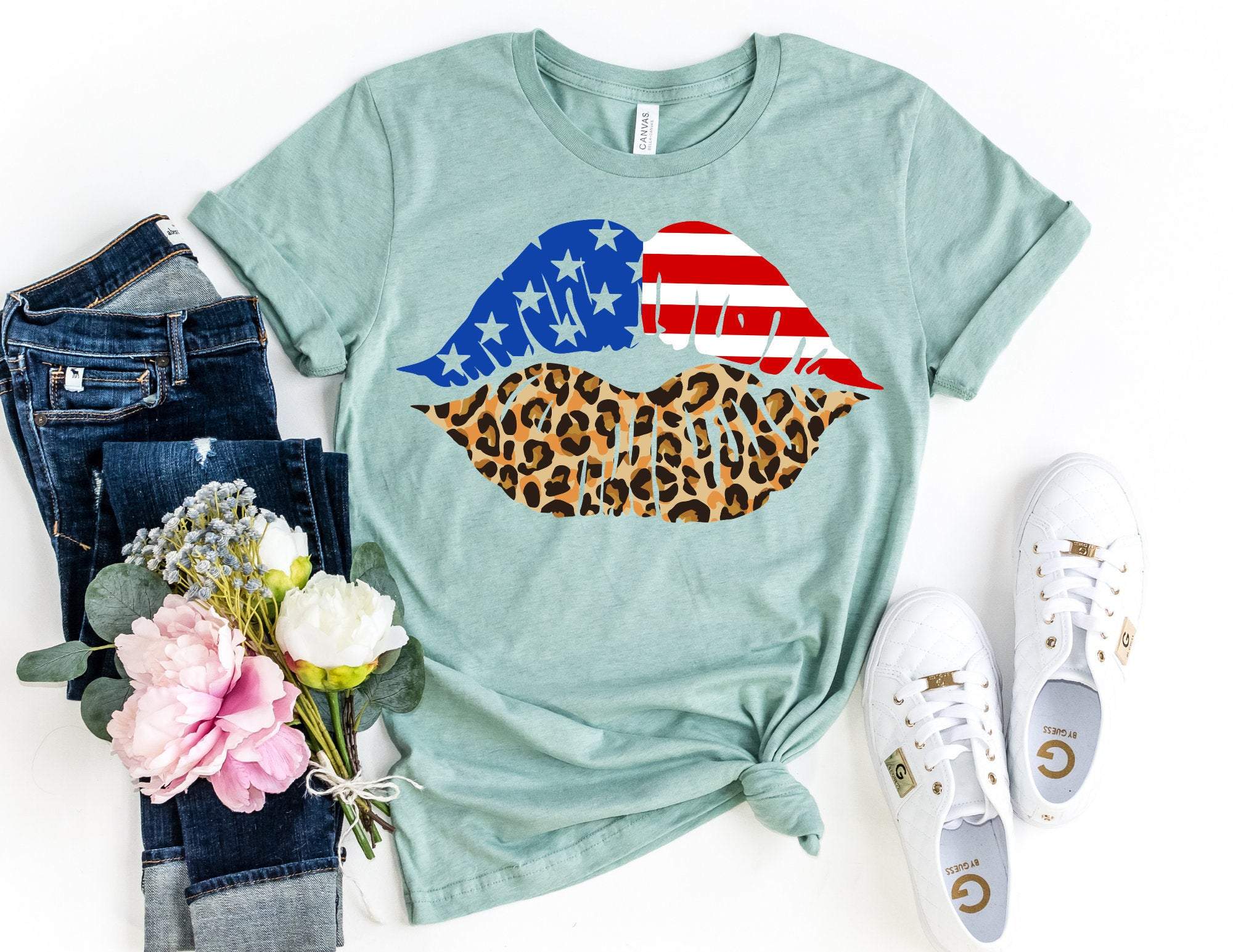 American Flag Leopard Lips, Fourth Of July Shirts, Independence Day Shirt, 4Th Of July T-Shirt, America Shirts T-Shirt Hoodie All Color Size S-5Xl