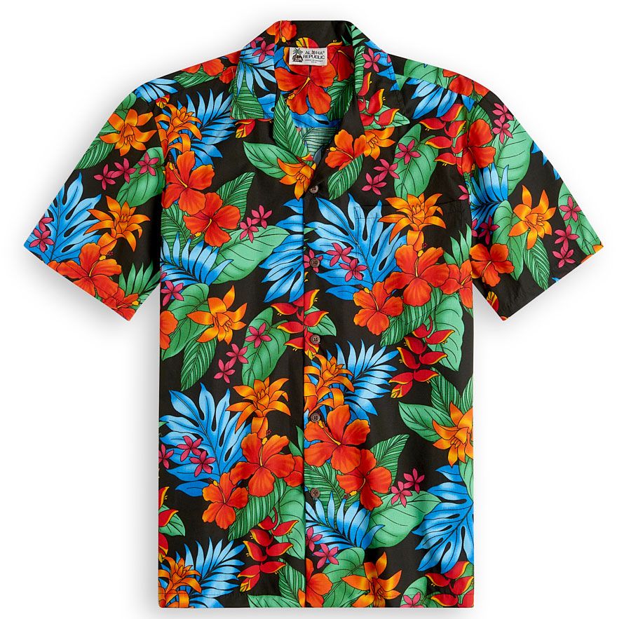 Floral Hipster Black High Quality Hawaii Shirt Ha109059