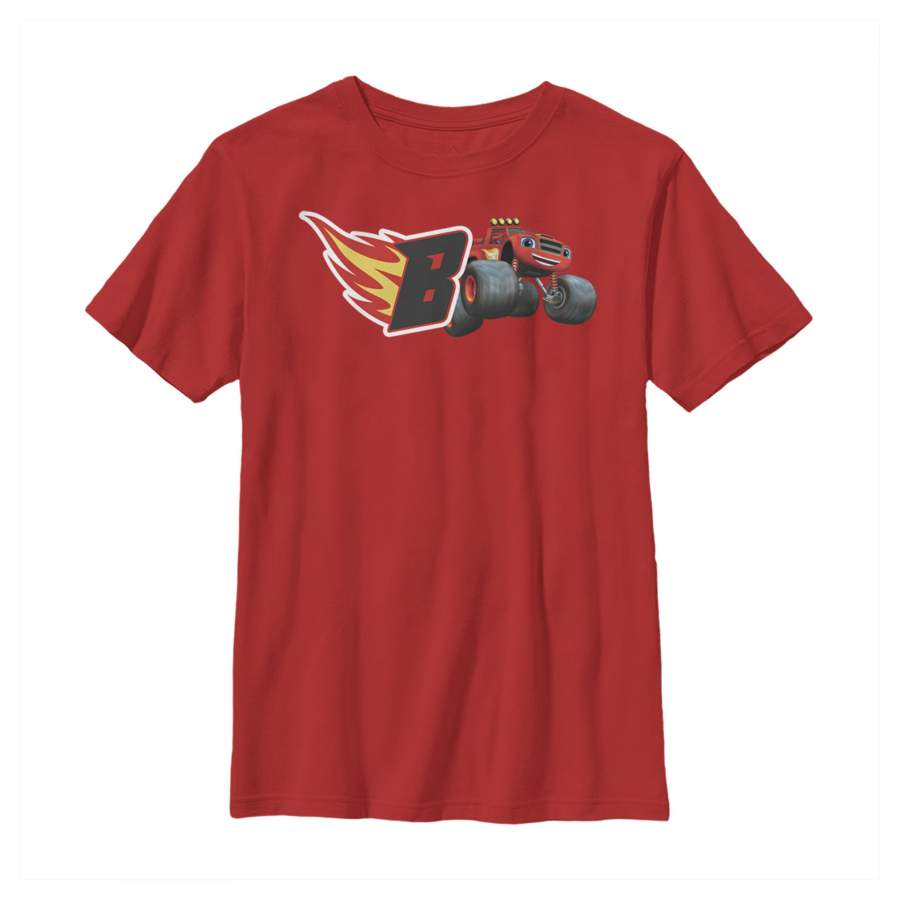 Blaze and the Monster Machines Boy’s Flame Logo  T Shirt