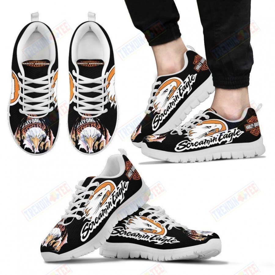 Harley Davidson Sneakers Mens Womens Motorcycle Lovers Custom Print Footwear Casual Riding Shoes TDT735