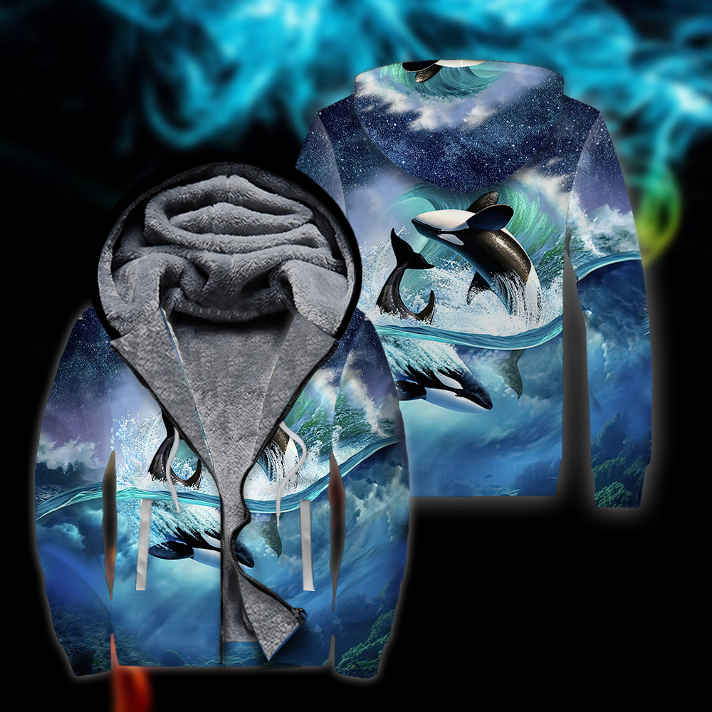 Whale Fleece Zip Hoodie All Over Print | Unisex | Adult | Ft2927