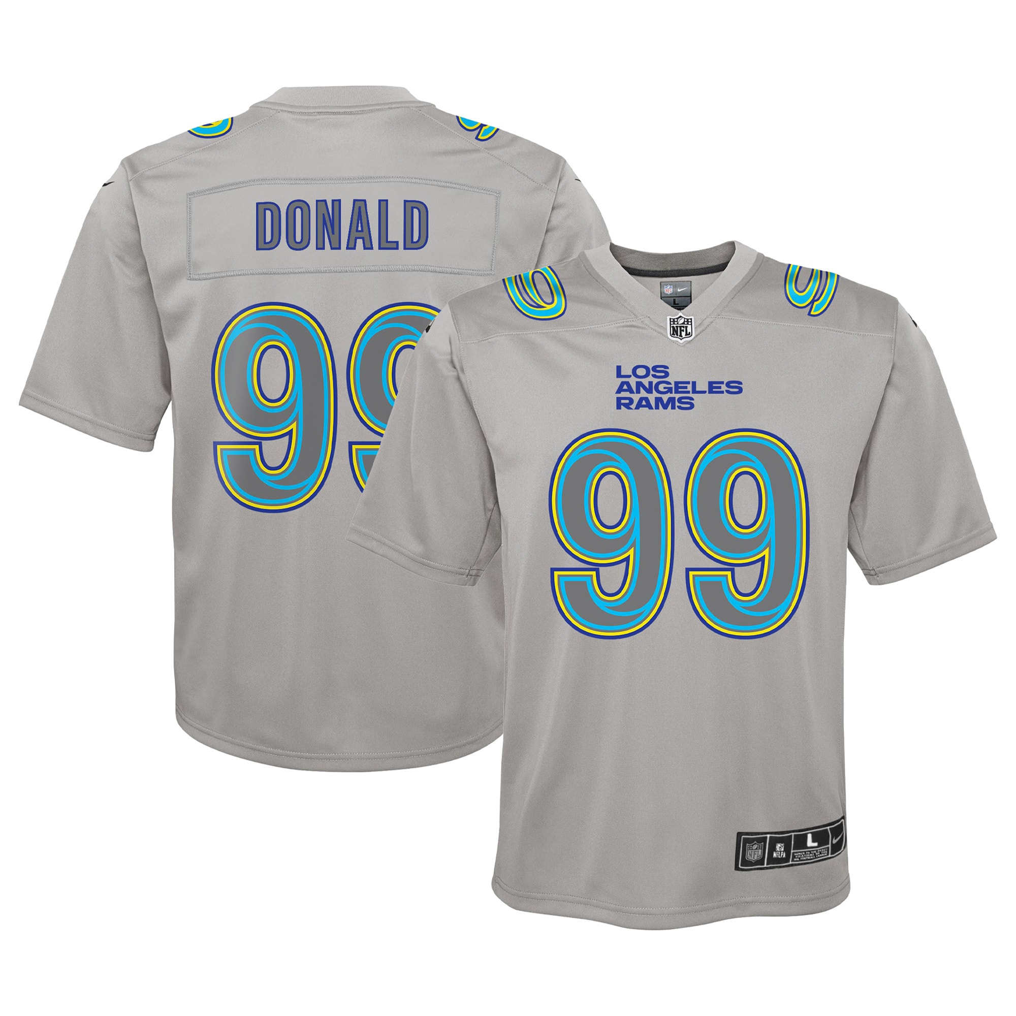 Youth Los Angeles Rams Aaron Donald Gray Atmosphere Game Jersey