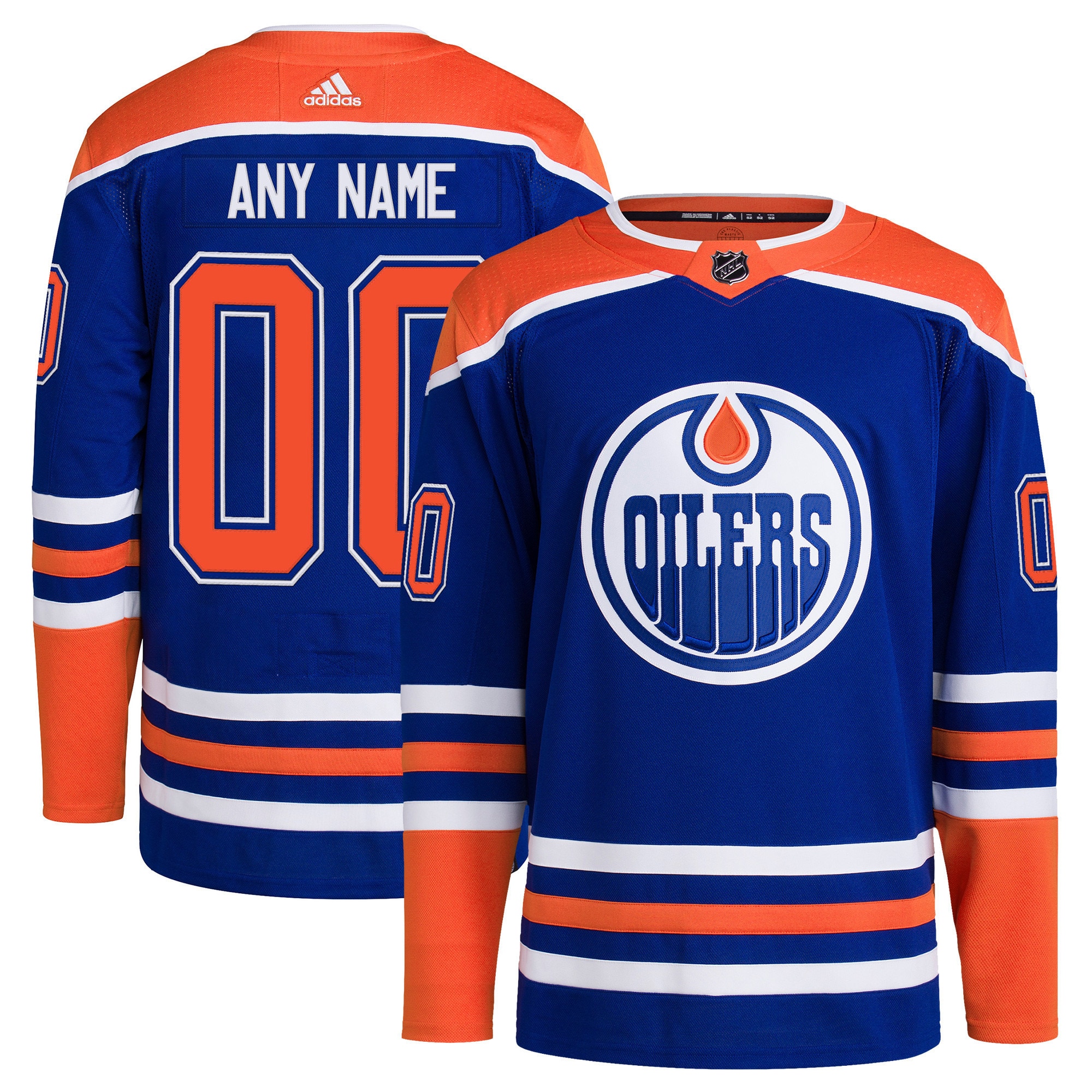 Edmonton Oilers Home Primegreen Authentic Custom Jersey – Royal