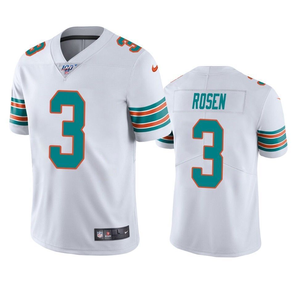 Dolphins Josh Rosen Limited Jersey White 100Th Season