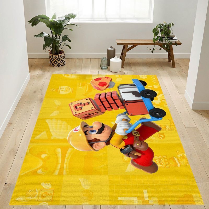 Super Mario 65 Area Rug Living Room And Bed Room Rug Gift Us Decor