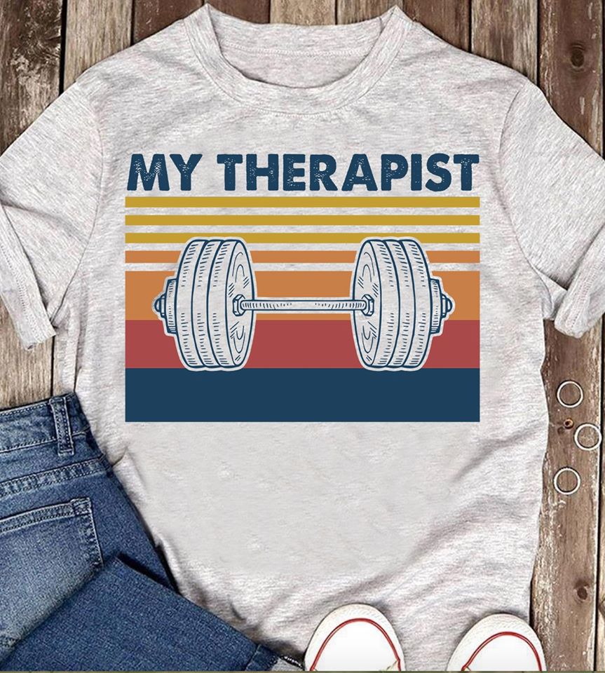 Barbell My Therapist Standard Men T-shirt