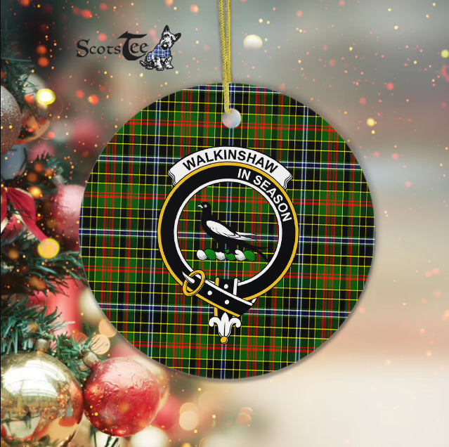 Walkinshaw Scottish Clan Plaid Ornament Gift. Christmas Tree Ornament Walkinshaw Clan Tartan Ornament Great Christmas Ornaments Gift