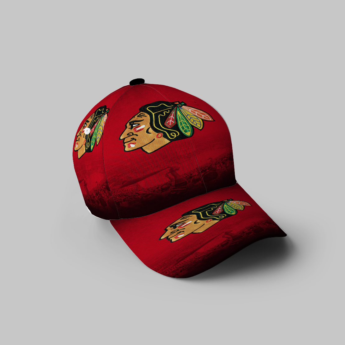 Chicago Blackhawks Emblem Texture4 3D Printing Baseball Cap Classic Hat